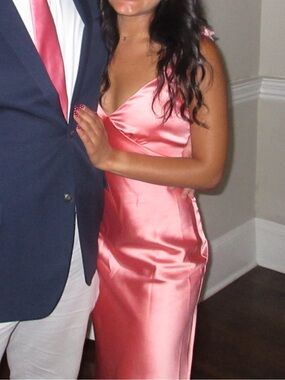 Satin Pink Slip Dress - Elegant Spaghetti Strap Evening Dress